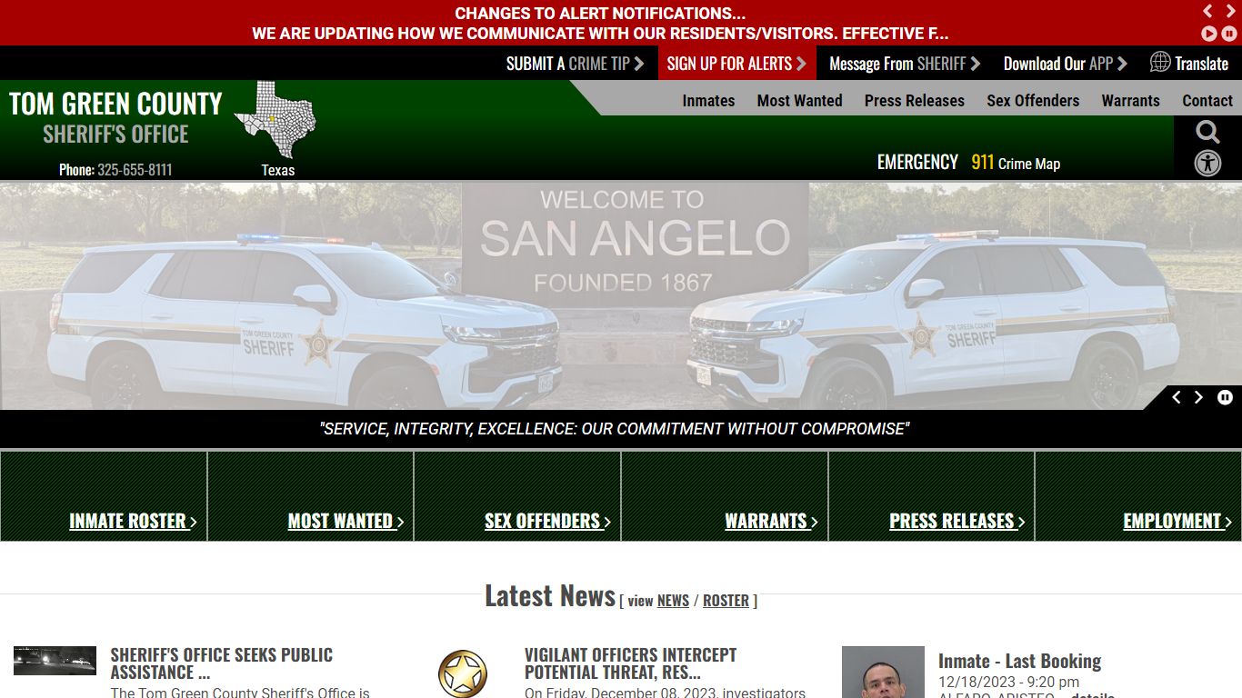 Inmate Roster (507) - Tom Green County Sheriff